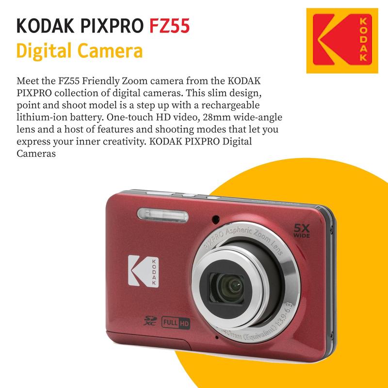 Câmera digital de apontar e fotografar KODAK PIXPRO FZ55 16MP